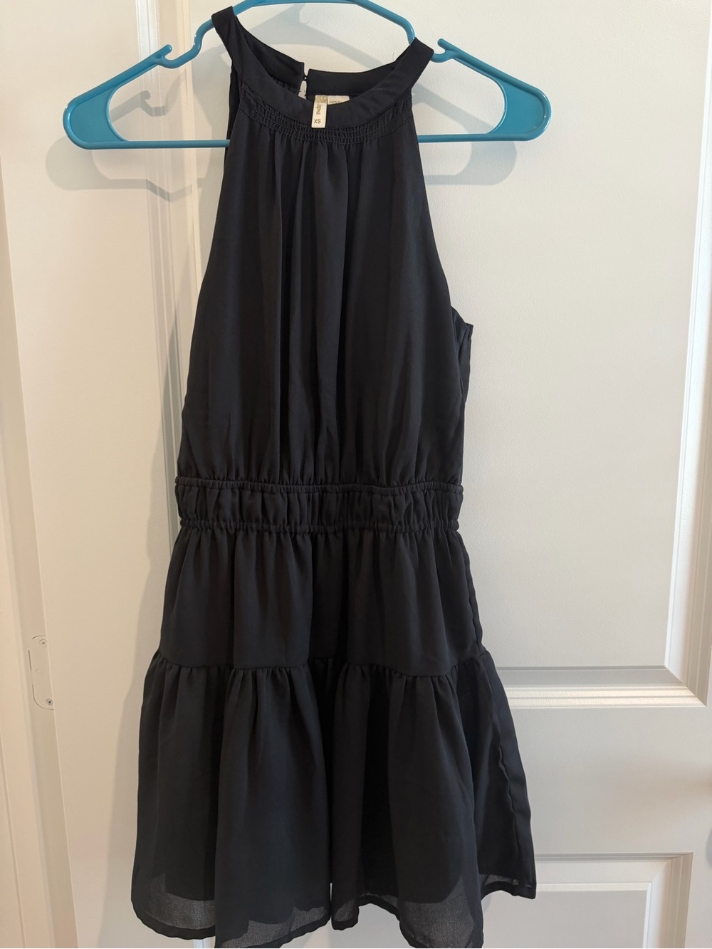 Japan women’s' Black Halter Tiered Dress